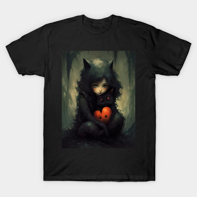 Kitty Kitty T-Shirt by Phatpuppy Art